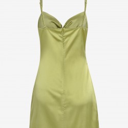 Cami Silky Satin Tie Front Mini Dress