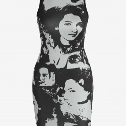 Slinky Figure Printed Mini Tank Dress