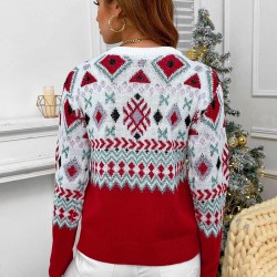 Crewneck Geo Graphic Xmas Sweater