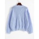 Crew Neck Plain Drop Shoulder Sweater