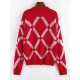 Slouchy Christmas Geo Graphic Sweater