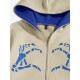 Halloween Skeleton Hands Zip Fleece Hoodie